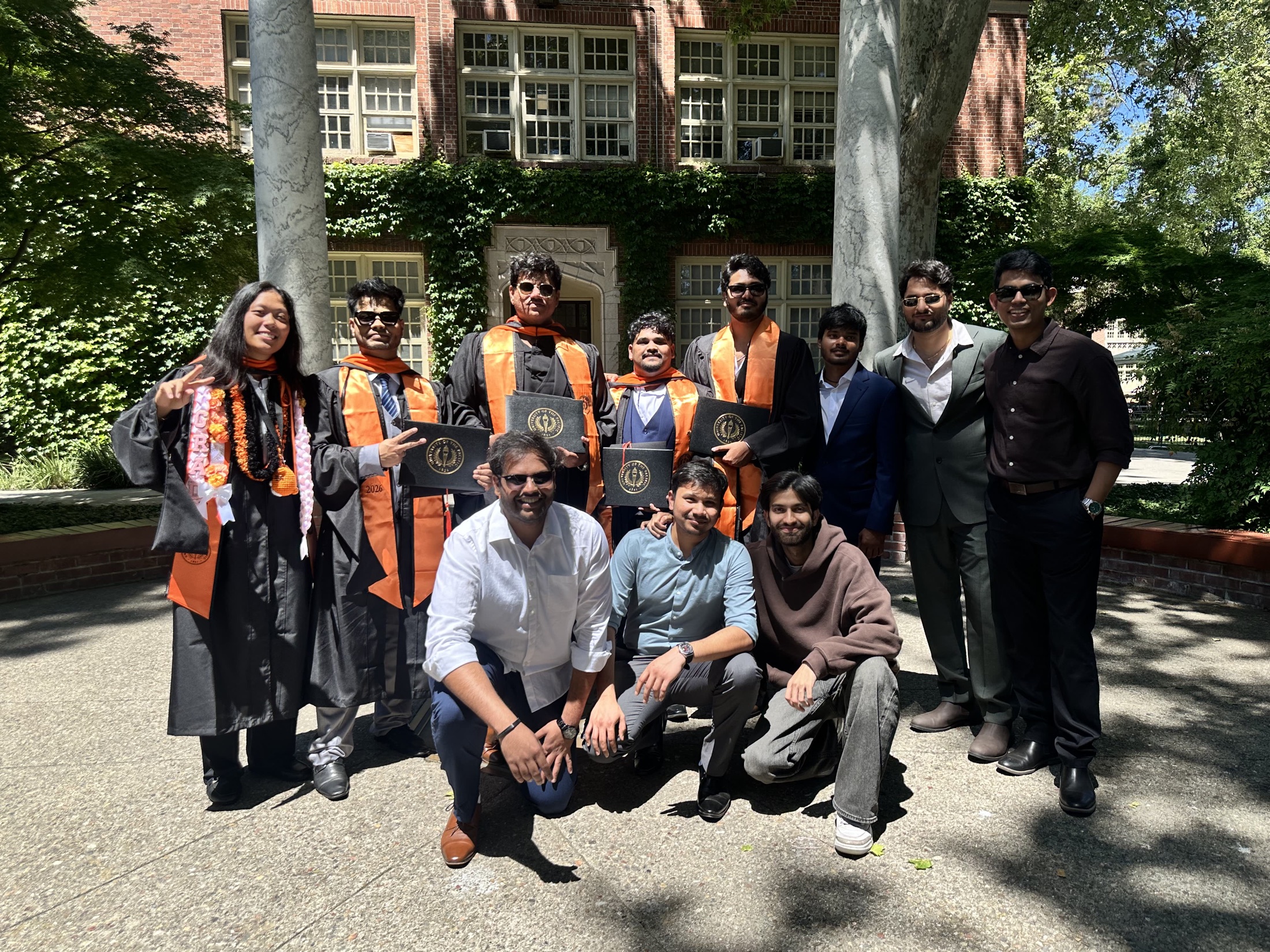 Graduation group photo with friends
